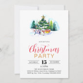 クリスマスワークホリデーパーティフレンドズディナー 招待状 (正面)