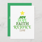 クリスマスワーズクリスマスツリー シーズンカード (正面/裏面)