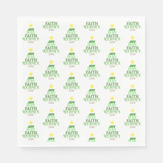 クリスマスワーズクリスマスツリー スタンダードランチョンナプキン (正面)