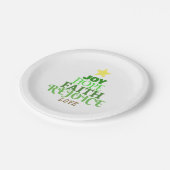 クリスマスワーズクリスマスツリー ペーパープレート (アングル)