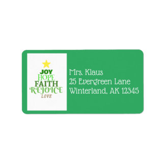 クリスマスワーズクリスマスツリー ラベル