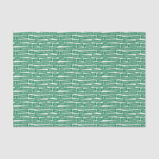 クリスマスワーズグリーンとホワイトティッシュペーパー 薄葉紙