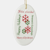 クリスマスワーズセラミックオーナメント セラミックオーナメント (右)