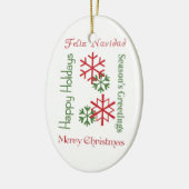 クリスマスワーズセラミックオーナメント セラミックオーナメント (左)