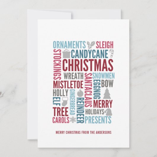 クリスマスワーズホリデーカード シーズンカード (正面)