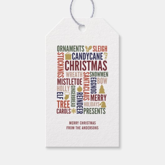 クリスマスワーズホリデーギフトラベル ギフトタグ (正面)