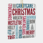 クリスマスワーズホリデーセラミックオーナメント セラミックオーナメント (右)