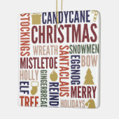 クリスマスワーズホリデーセラミックオーナメント セラミックオーナメント (左)