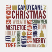 クリスマスワーズホリデーセラミックオーナメント セラミックオーナメント (正面)