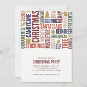 クリスマスワーズホリデーパーティー招待状 招待状 (正面)