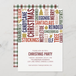 クリスマスワーズホリデーパーティー招待状 招待状