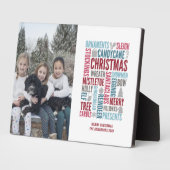 クリスマスワーズホリデーフォトテーブルトッププラーク フォトプラーク (側面)