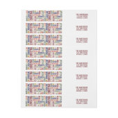 クリスマスワーズホリデーララウンド住所 シール ラップアラウンドラベル (シート)