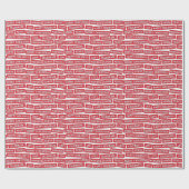 クリスマスワーズ赤と白ラッピング紙 ラッピングペーパー (フラット)