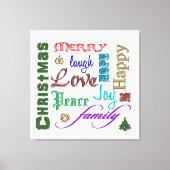 クリスマスワードアート キャンバスプリント (正面)