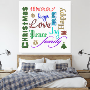 クリスマスワードアート キャンバスプリント
