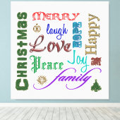 クリスマスワードアート キャンバスプリント (インサイチュ (ウッドフロア))