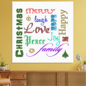クリスマスワードアート キャンバスプリント (インサイチュ (リビング))
