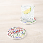 クリスマスワードアート – コースター (側面)