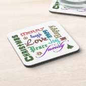 クリスマスワードアート コースター (左側)