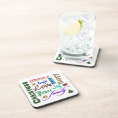 クリスマスワードアート コースター (右側)