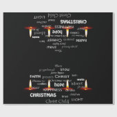 クリスマスワードラッピング紙 ラッピングペーパー (フラット)