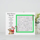 クリスマスワード検索とSanta Wishリストのアクティビティ (スタンド正面)