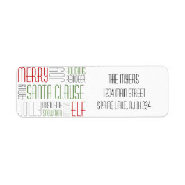 クリスマスワード返品ラベル – Holidayzfordayz ラベル