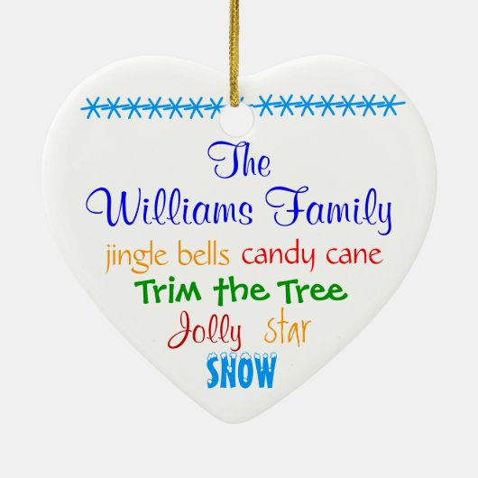 クリスマスワーパーソナライズされたズオーナメント セラミックオーナメント (裏面)