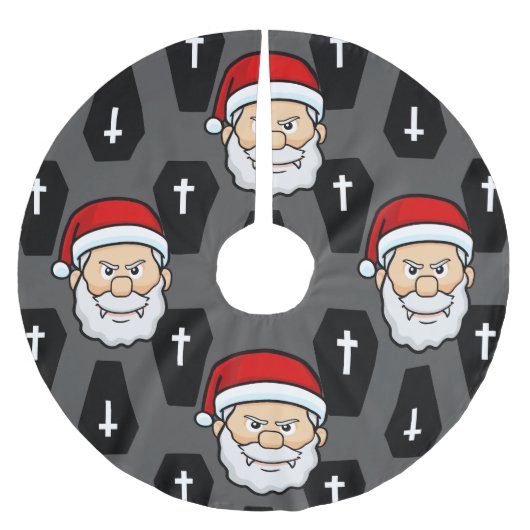 クリスマスヴァンパイレサンタクロース ブラッシュドポリエステルツリースカート (正面)