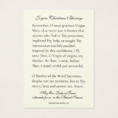 クリスマスヴァージンメアリーメモリアレ祈りの言葉ポインセチア (裏面)