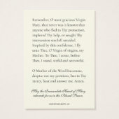 クリスマスヴァージンメアリーメモリアレ祈りの言葉ポインセチア (裏面)