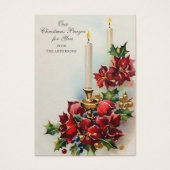 クリスマスヴァージンメアリーメモリアレ祈りの言葉ポインセチア (正面)