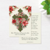 クリスマスヴァージンメアリーメモリアレ祈りの言葉ポインセチア (デスク)