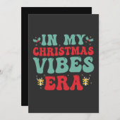 クリスマスヴィベ時代のGroovy Santaおもしろいギフトで 招待状 (正面/裏面)