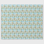 クリスマスヴィレッジスノーレトロビンテージクリスマス ラッピングペーパー (フラット)