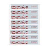 クリスマスヴィレッジホリデーラップアラウンド住所 シール ラップアラウンドラベル (シート)