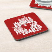 クリスマスヴィレッジ赤と白 コースター (左側)