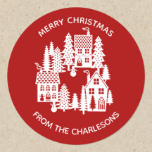 クリスマスヴィレッジ赤と白