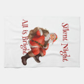 クリスマスヴィンテージおもしろいサンタクロース キッチンタオル (横)