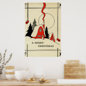 クリスマスヴィンテージのポスター ポスター (キッチン)