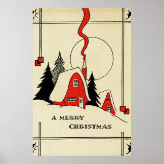 クリスマスヴィンテージのポスター ポスター