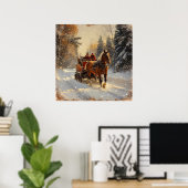 クリスマスヴィンテージのポスター ポスター (ホームオフィス)