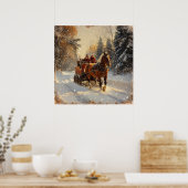 クリスマスヴィンテージのポスター ポスター (キッチン)