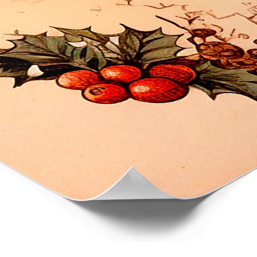 クリスマスヴィンテージのポスター ポスター (角)