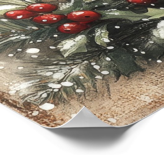 クリスマスヴィンテージのポスター ポスター (角)