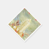 クリスマスヴィンテージろうそく スタンダードカクテルナプキン (角)