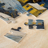 クリスマスヴィンテージアインスパイアートバイヴァンゴッホ ジグソーパズル (側面)