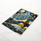 クリスマスヴィンテージアインスパイアートバイヴァンゴッホ 箔シーズンカード (回転した状態)