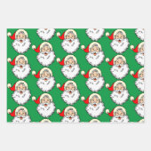 クリスマスヴィンテージアドベントカレンダーサンタクロース ラッピングペーパーシート (正面2)